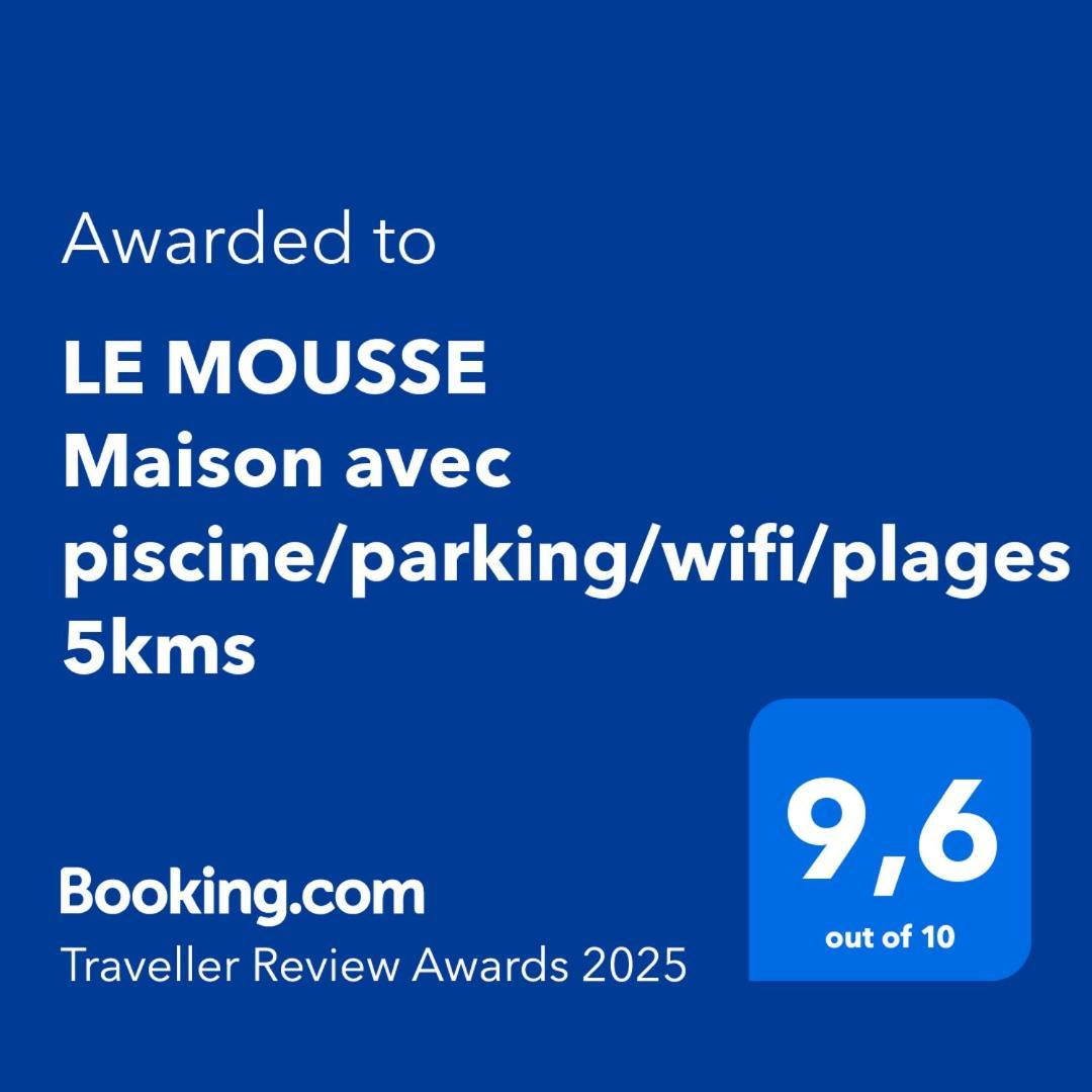 Le Mousse Maison Avec Piscine/Parking/Wifi/Plages 5Kms Ле-Мат Экстерьер фото